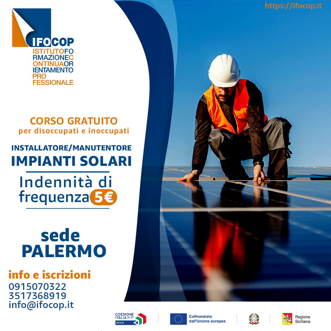 Installatore manutentore di impianti ad energia solare